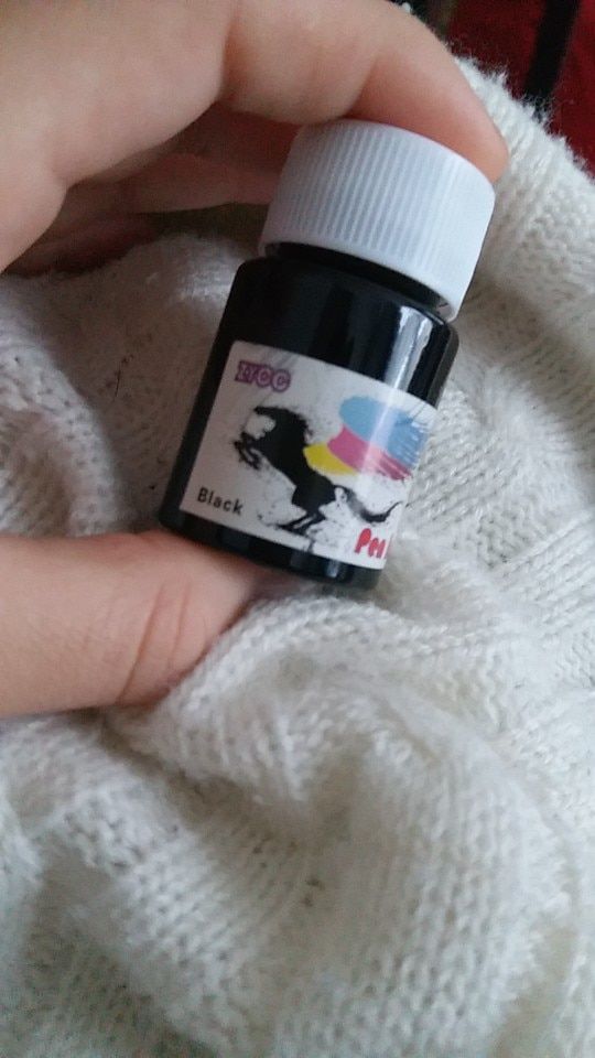 Customer photo review of Bottled Fountain Pen Ink