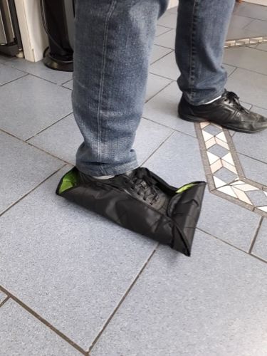 reusable shoe covers snap on