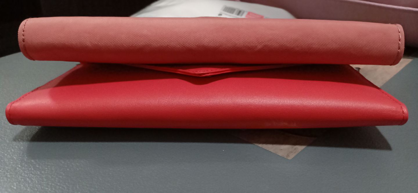Customer photo review of Leather Slimvelope Coral Pink