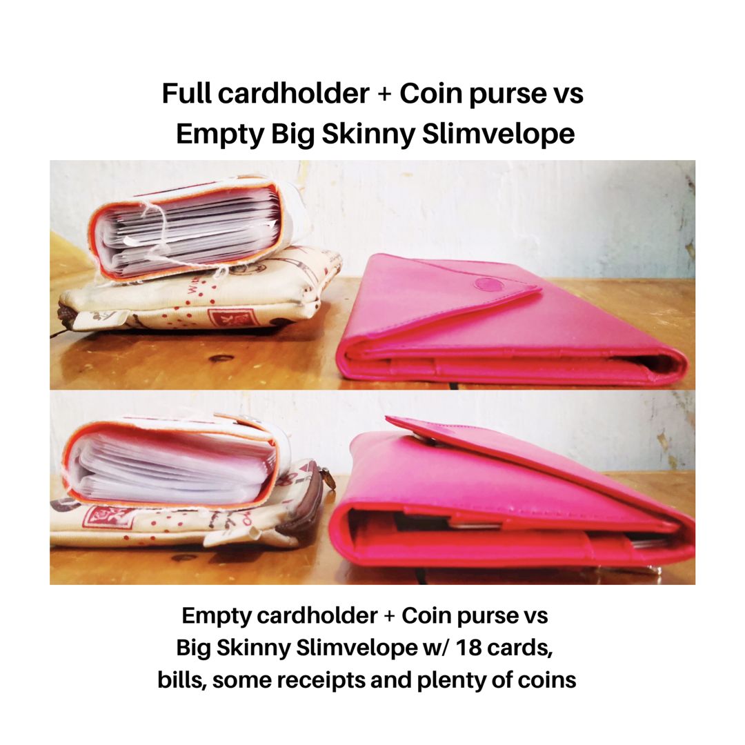 Customer photo review of Leather Slimvelope Coral Pink