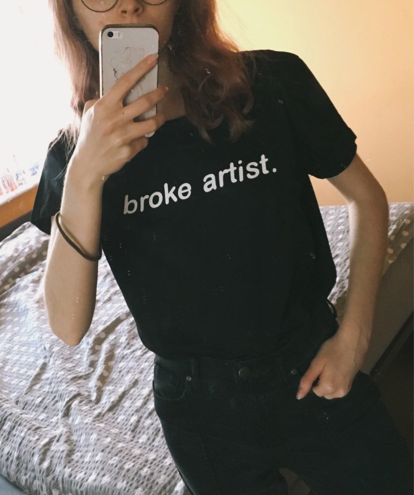 Customer photo review of Broke Artist Tshirt