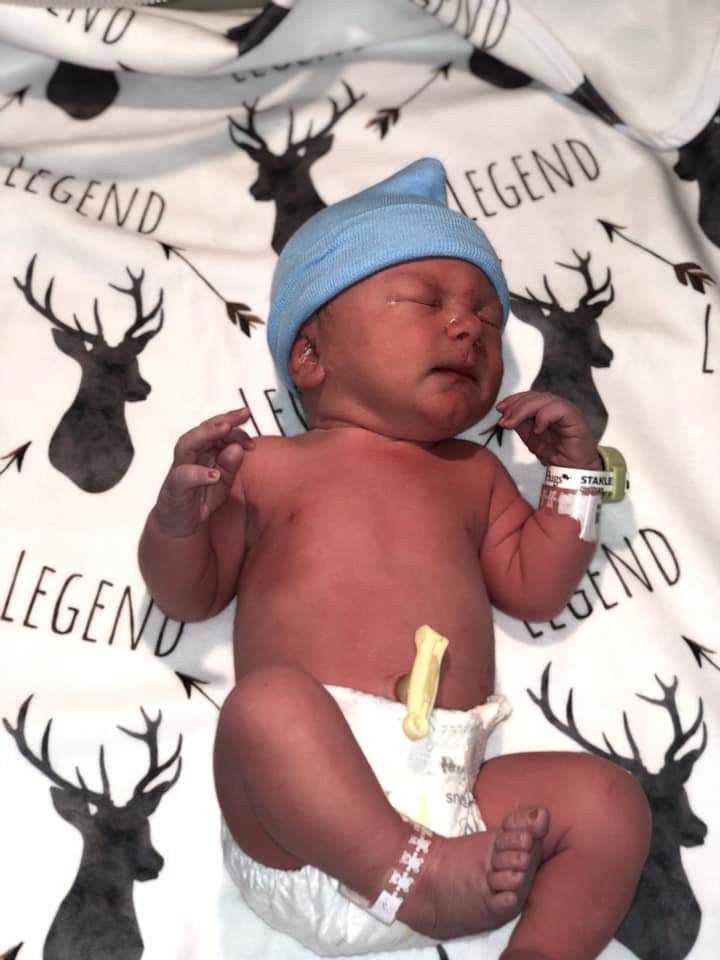 Customer photo review of Deer baby blanket, Woodland blanket, Personalized baby boy blanket, Fleece