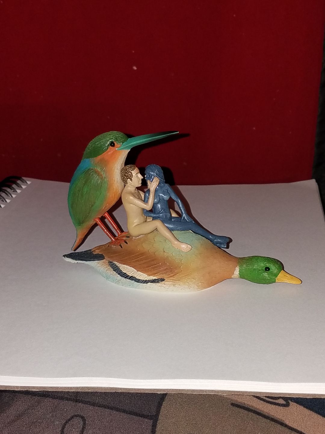 Customer photo review of Couple on Duck Seduction Sin Statue Fantasy Garden Earthly Delights by Bosch 5.9W