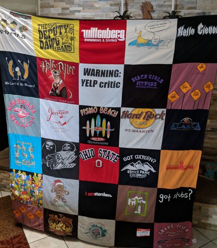 T-shirt quilt featuring who state university by Cathy from FL