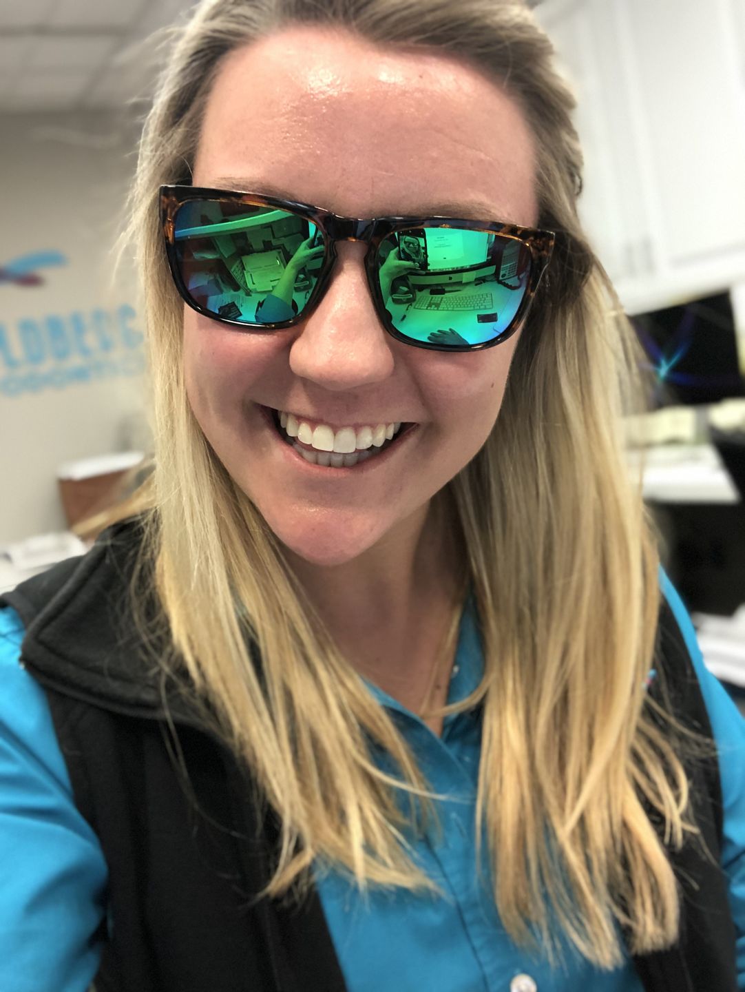 Customer photo review of Golden Hour - Seafoam Mirror