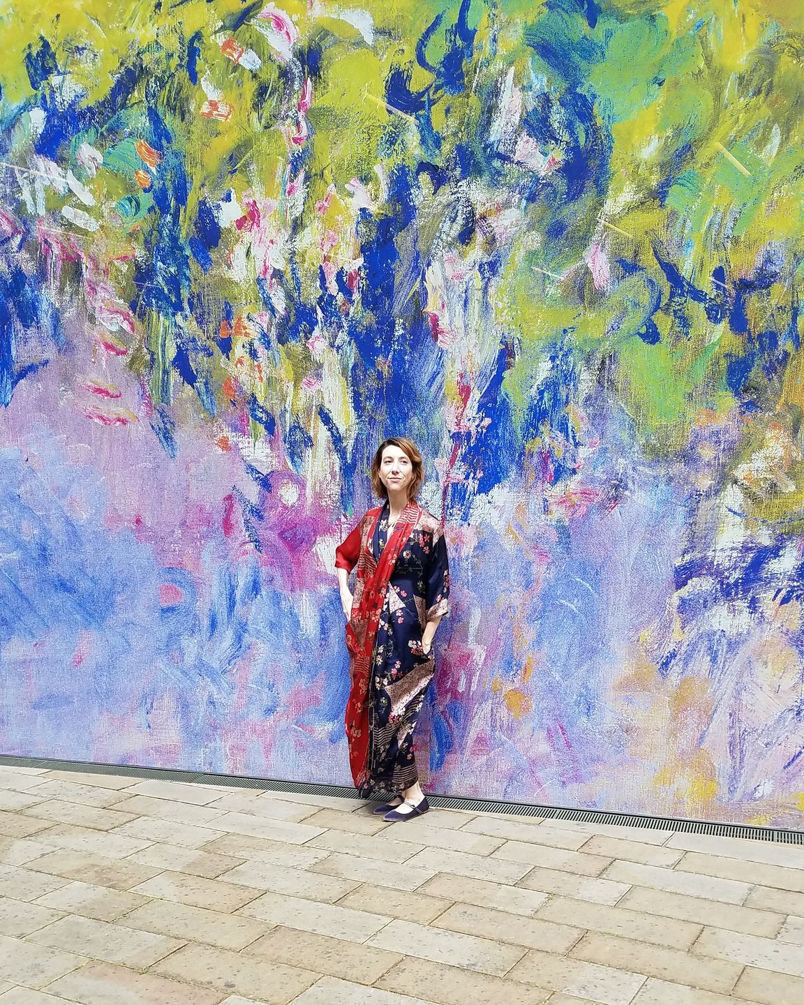 Customer photo review of Plus Size - Spliced Print Vintage Tencel Women Dress