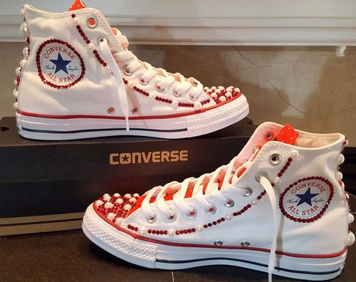 bedazzled converse high tops