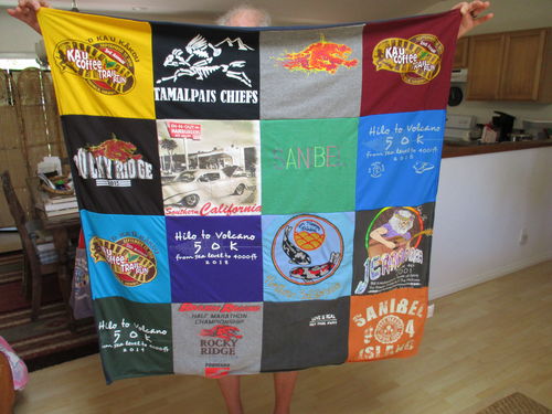 T-shirt quilt from tamalpais high school by Susan from HI