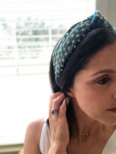 lele sadoughi denim headband