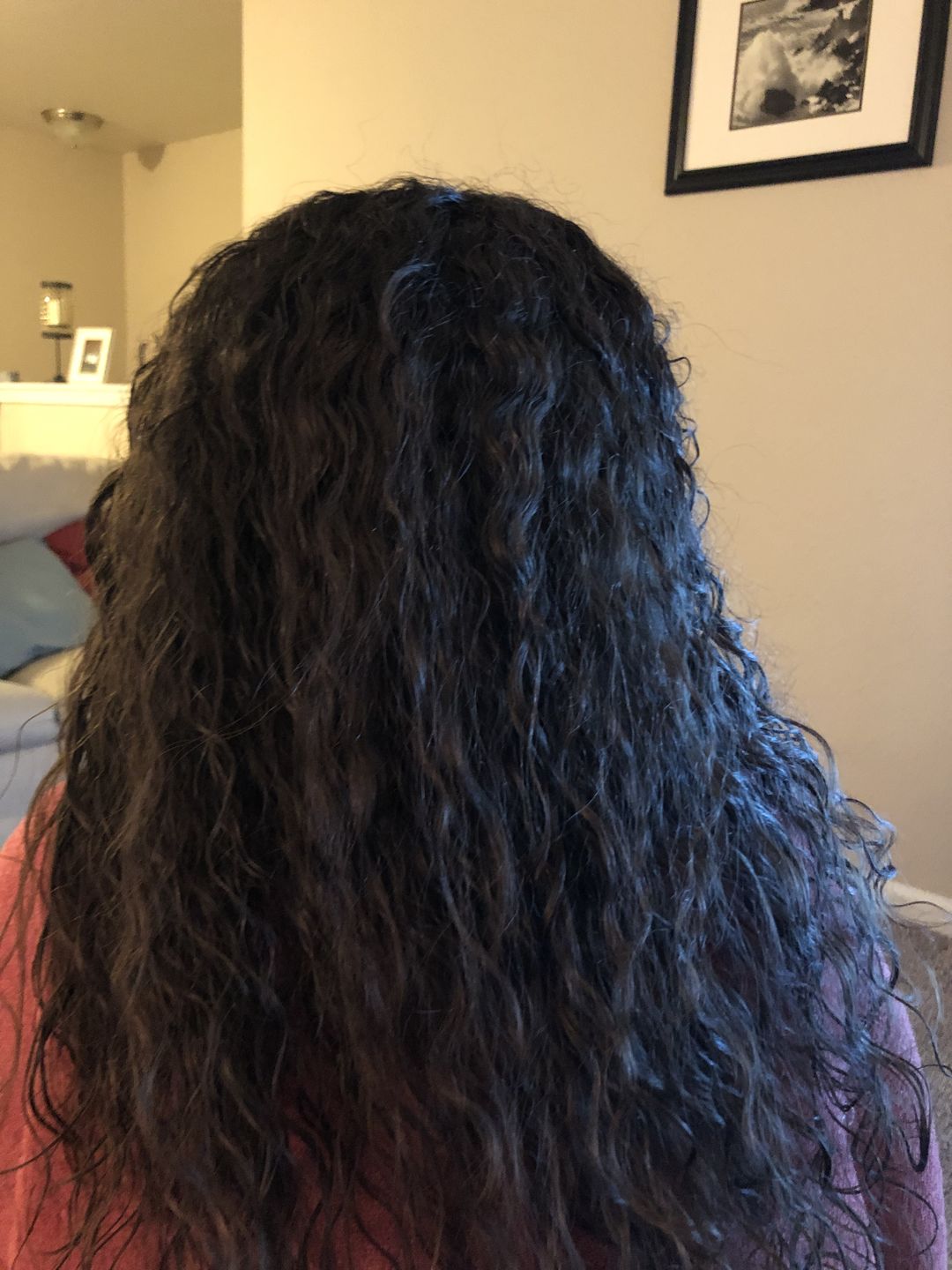 Customer photo review of Hair Growth Serum for Curly Hair with Organic Castor Oil for Strengthening and Vanilla Berry Fragrance