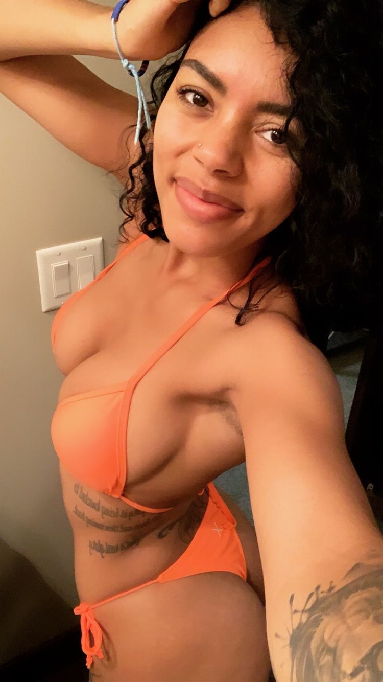 Customer photo review of Wild Orange Bikini Top II
