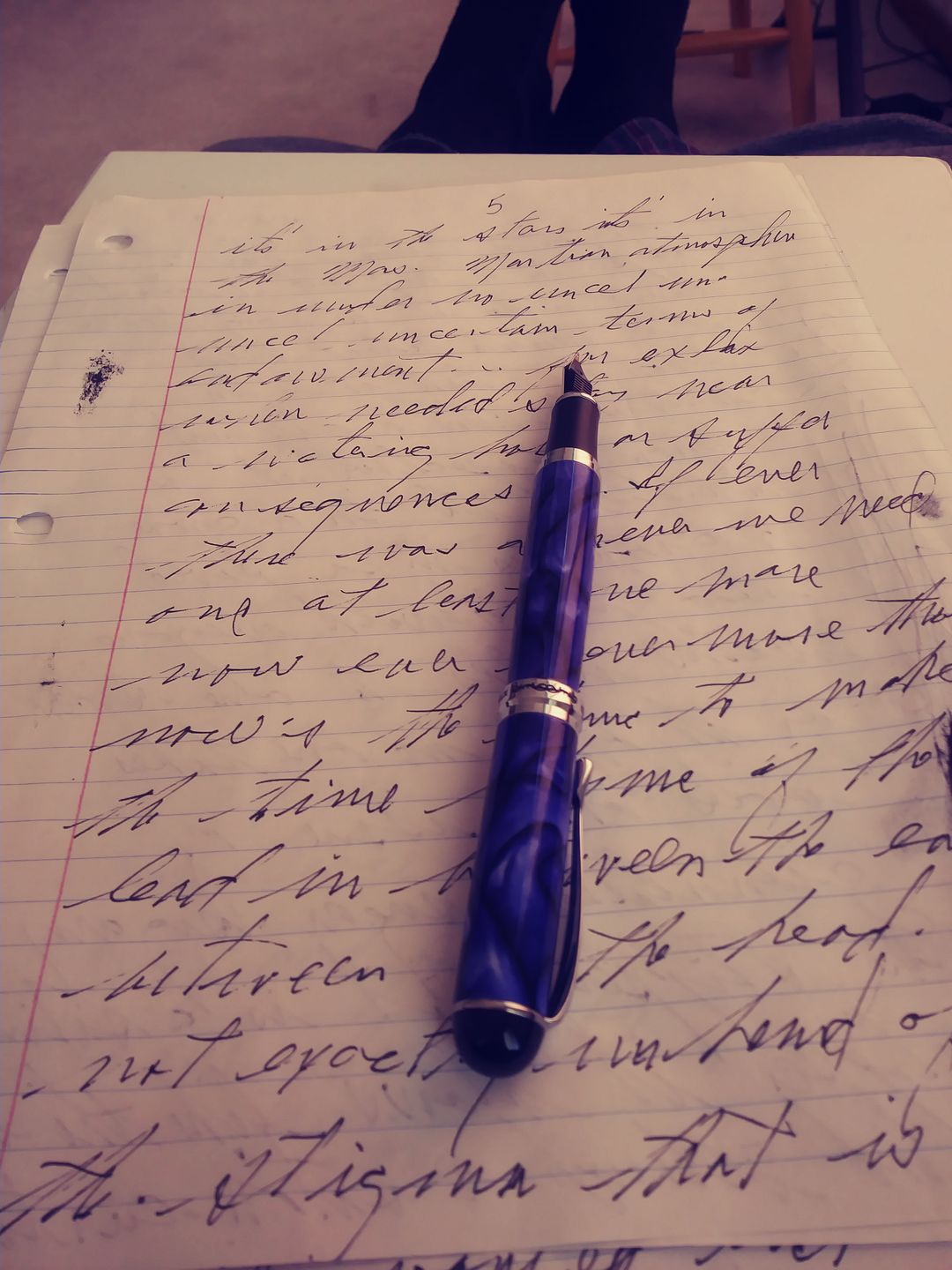 Customer photo review of Iraurita Blue Marble Pen
