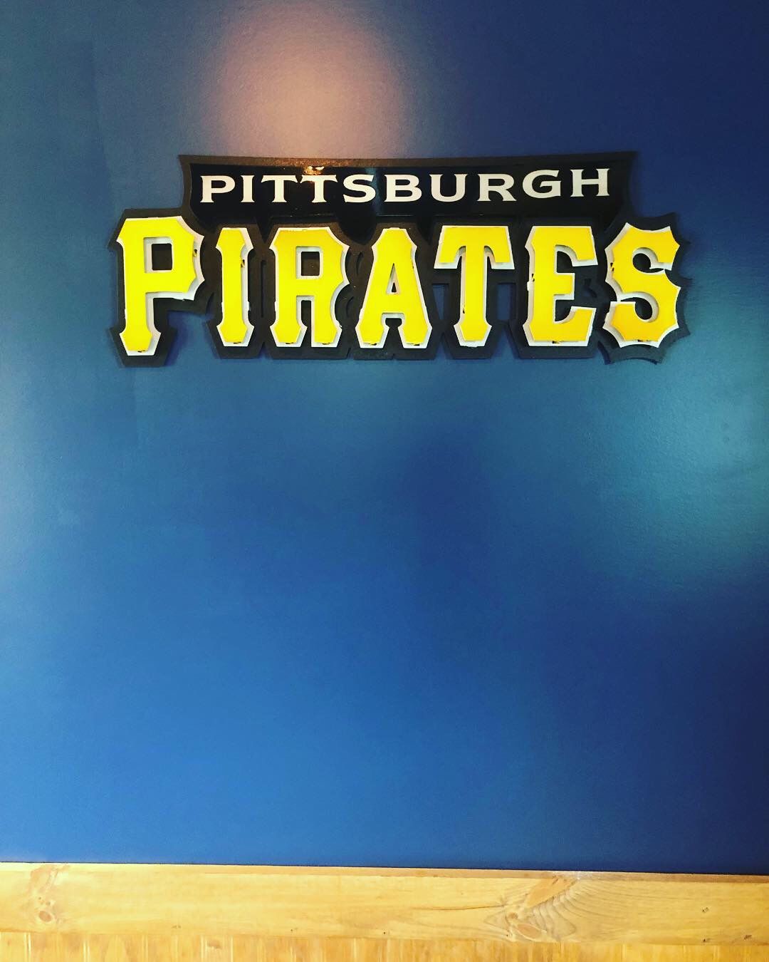 Customer photo review of Pittsburgh Pirates Script Logo 3D Metal Artwork