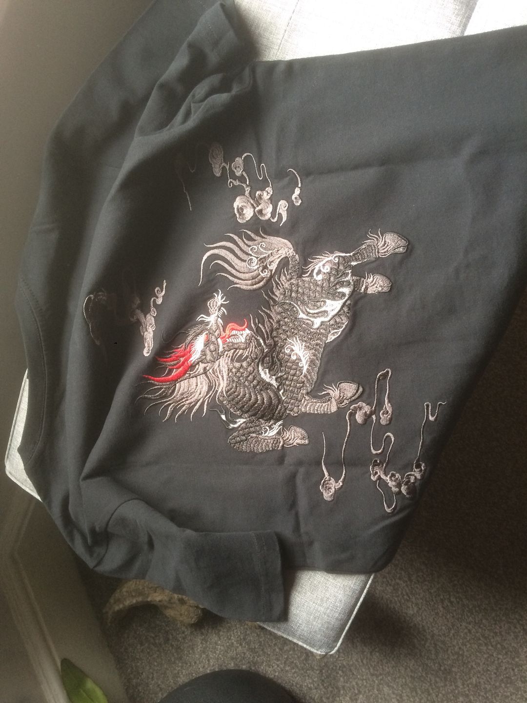 Customer photo review of The Kirin Embroidered Sukajan T-shirt