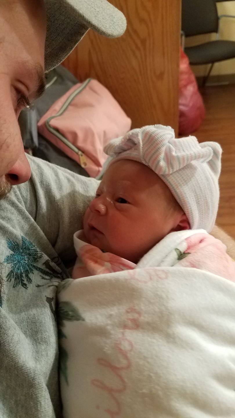 Customer photo review of Personalized Baby Girl Name Blanket, Light coral and pink floral