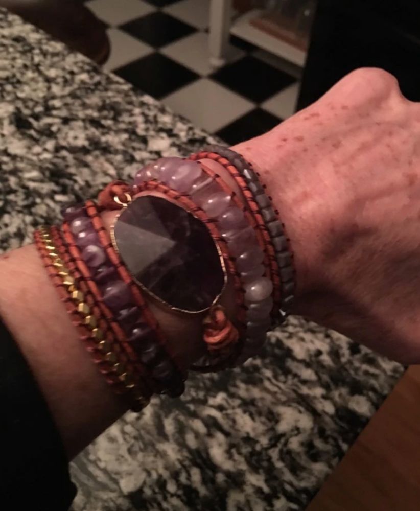 Customer photo review of Amethyst Imperial Wrap Bracelet