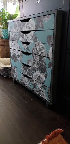 Floral Bouquet Pattern Decal Set For Ikea Alex Drawer Unit