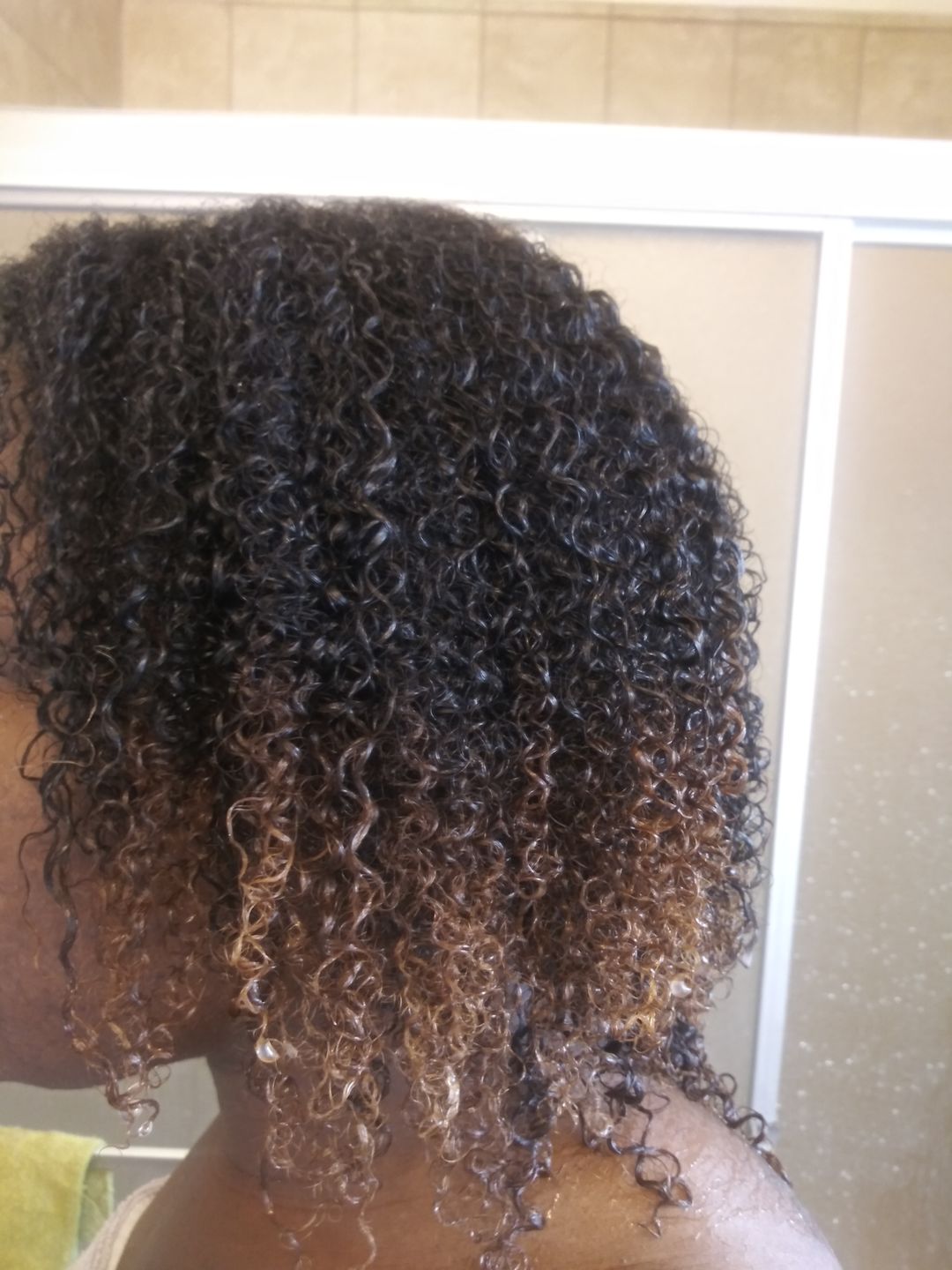 Customer photo review of Defining Flaxseed Gel for Curly Hair with Organic Argan Oil for Softening and Lemon Creme Fragrance