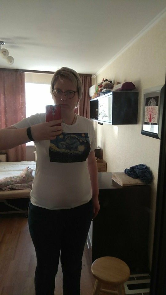Customer photo review of Starry night printed tshirt