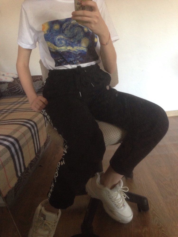 Customer photo review of Starry night printed tshirt