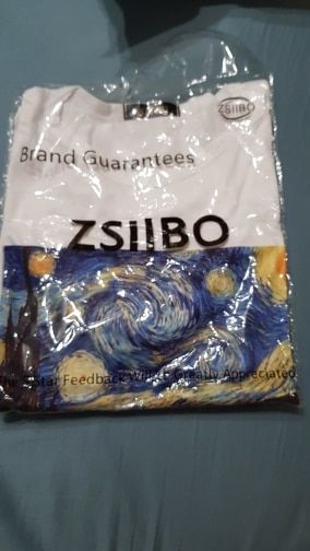 Customer photo review of Starry night printed tshirt