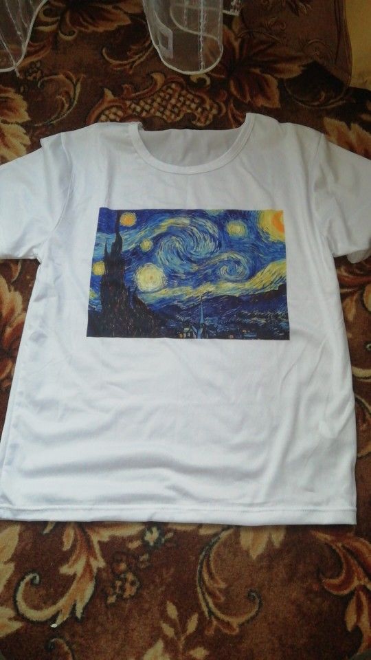 Customer photo review of Starry night printed tshirt