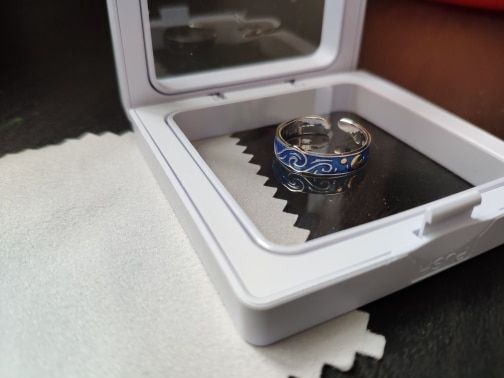 Customer photo review of Van Gogh The Starry Night Couple Rings