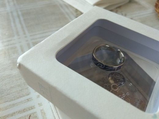 Customer photo review of Van Gogh The Starry Night Couple Rings