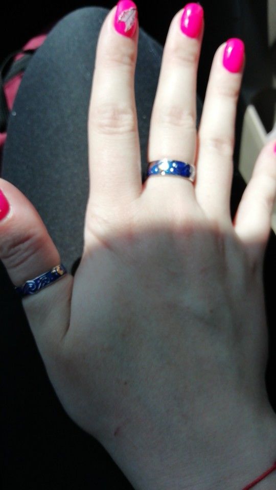Customer photo review of Van Gogh The Starry Night Couple Rings