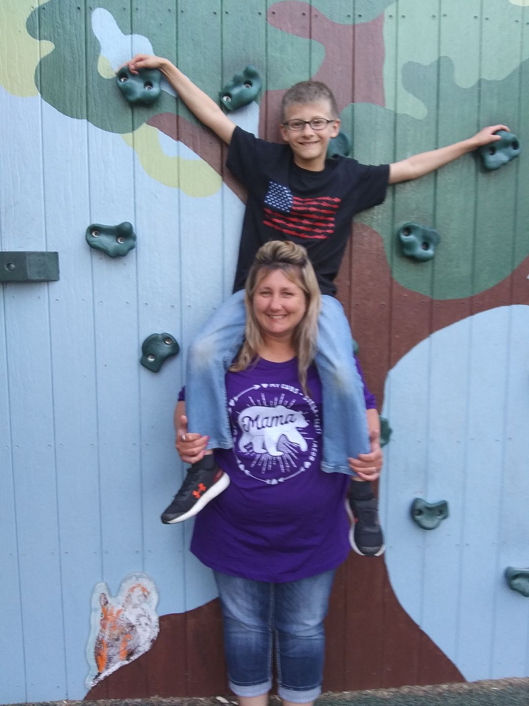 Customer photo review of PERSONALIZED Mama Bear Premium Tees