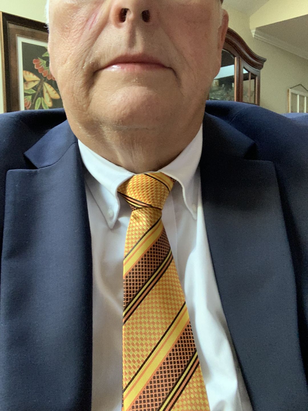 Customer photo review of Golden Python Tie and Pocket Square