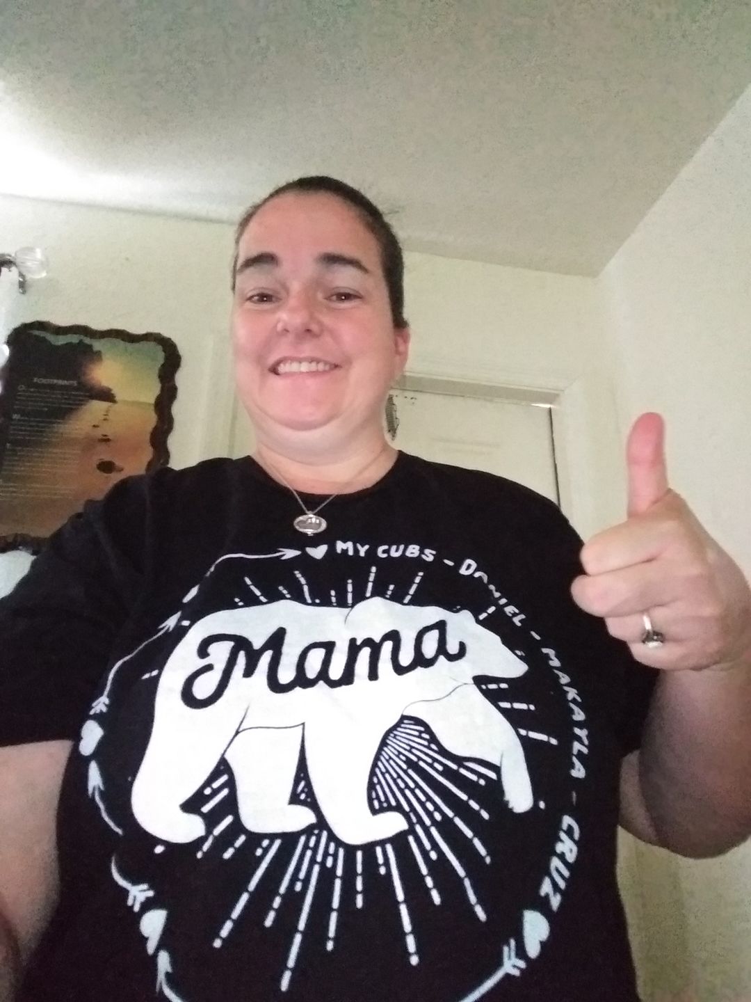 Customer photo review of PERSONALIZED Mama Bear Premium Tees
