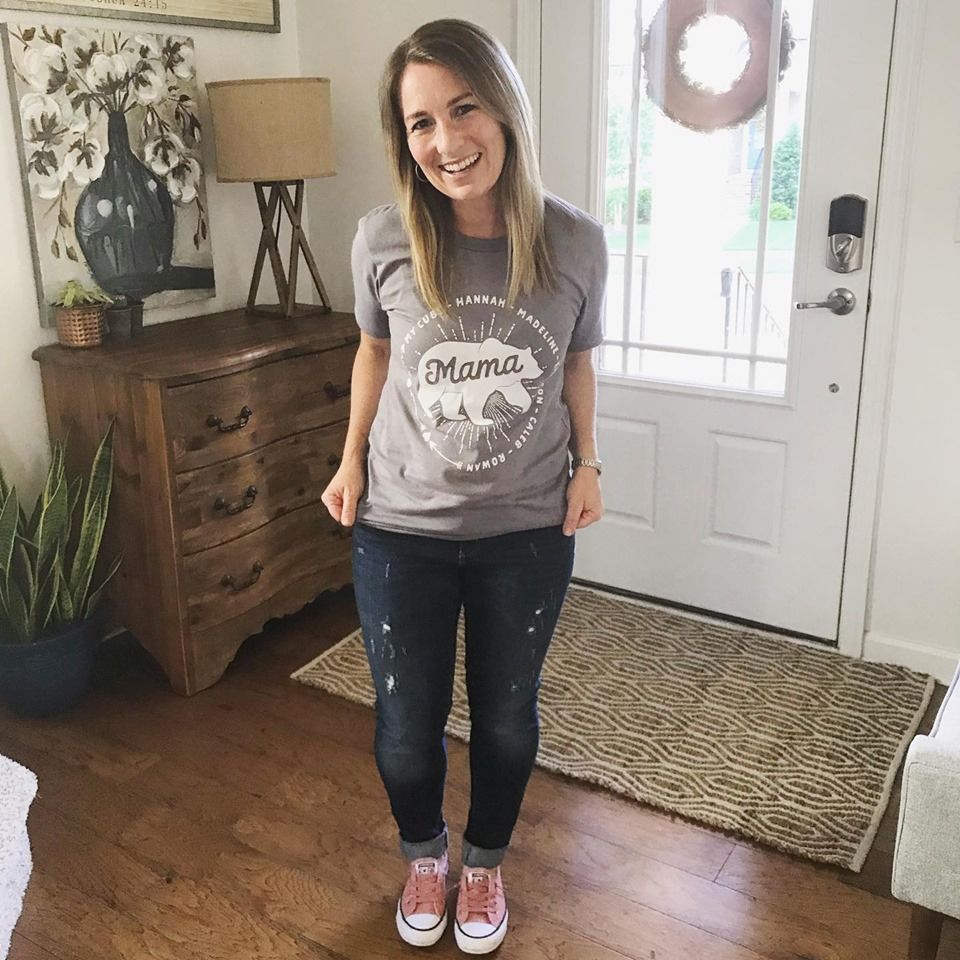Customer photo review of PERSONALIZED Mama Bear Premium Tees