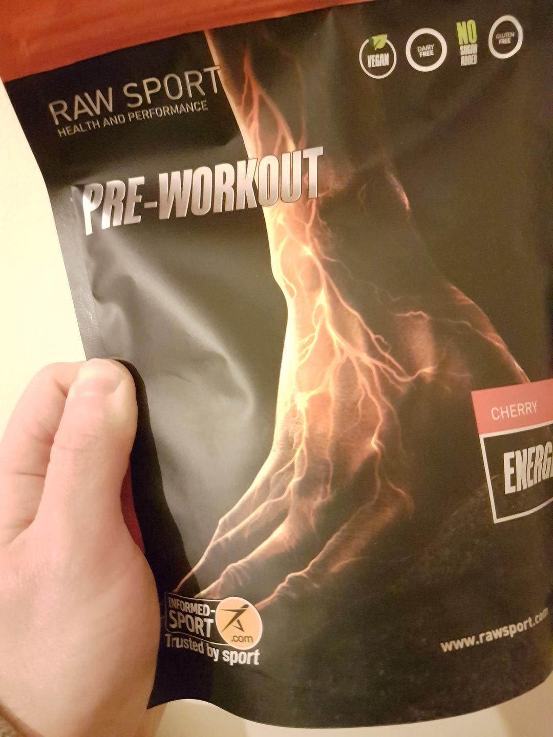 Customer photo review of Pre Workout Energize Cherry 240g