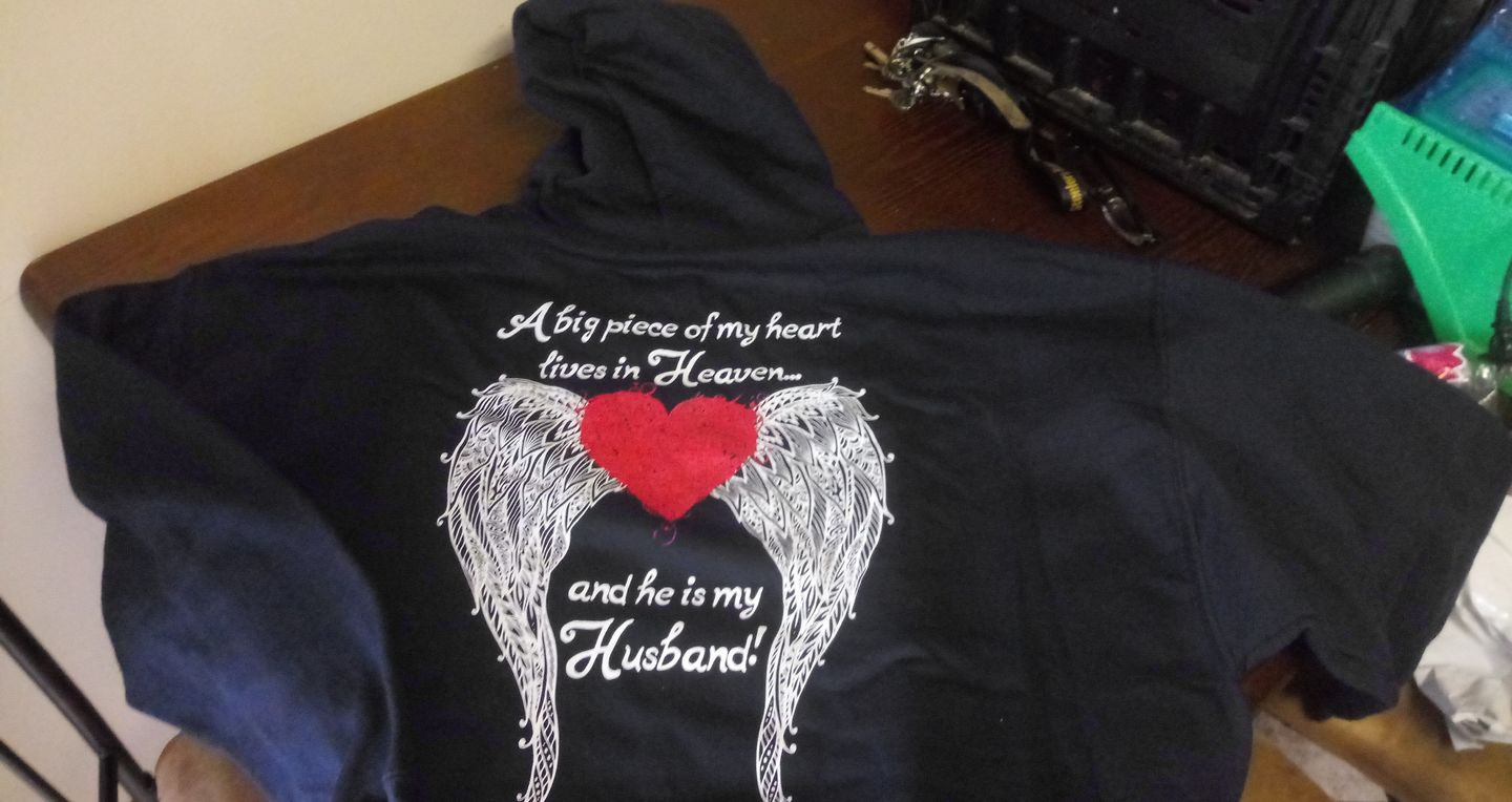 Customer photo review of Husband - A Big Piece of my Heart Hoodie