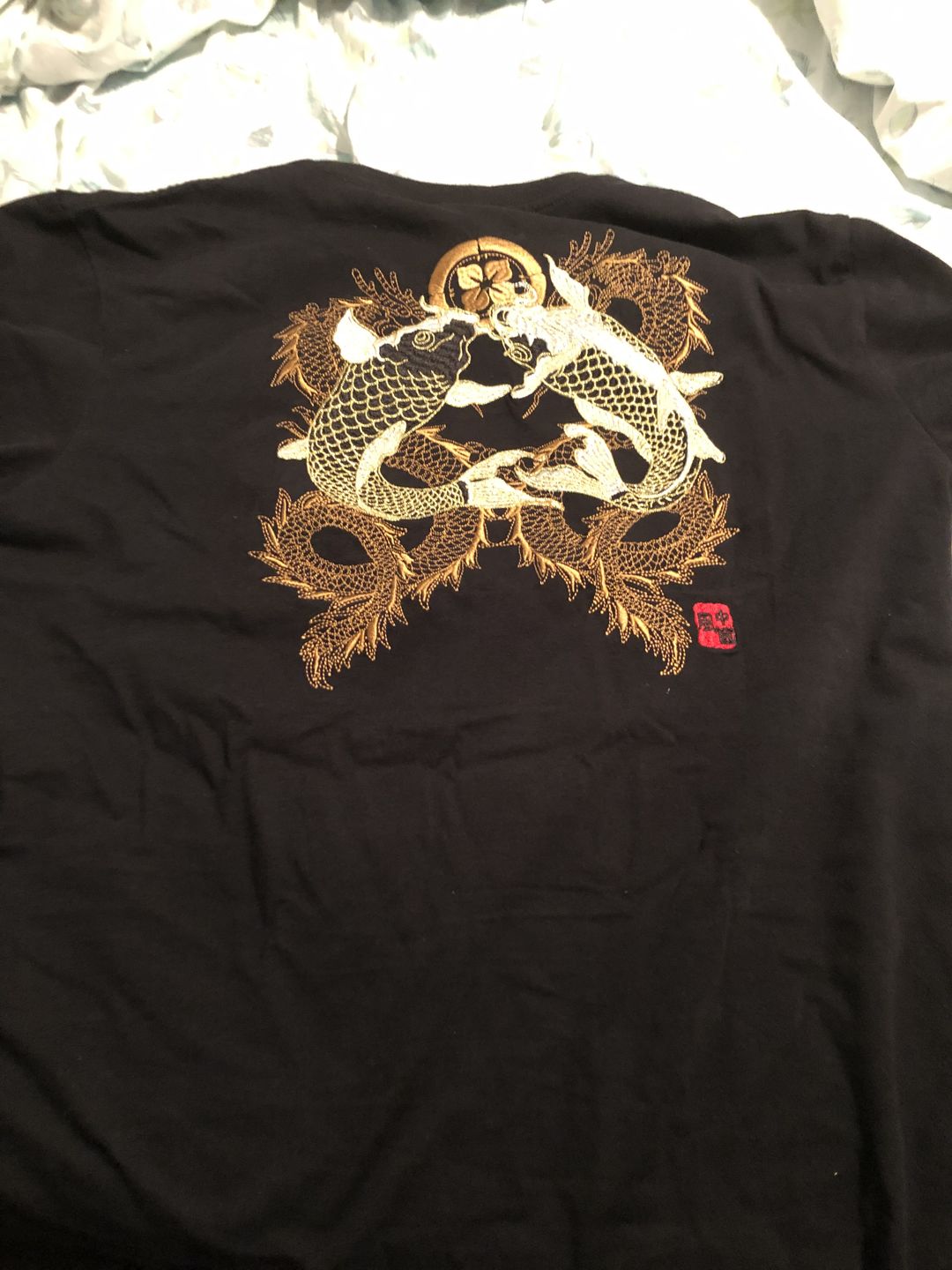 Customer photo review of Double Dragon & Koi Sukajan T-shirt