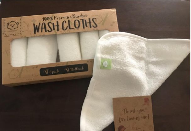 Customer photo review of DELUXE Baby Bamboo Washcloths