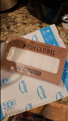 Customer photo review of DELUXE Baby Bamboo Washcloths