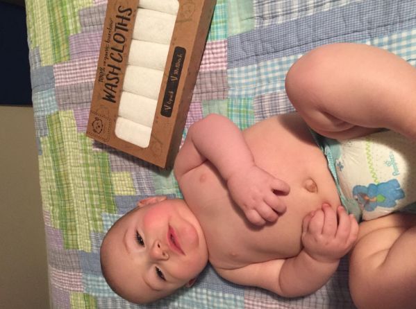 Customer photo review of DELUXE Baby Bamboo Washcloths