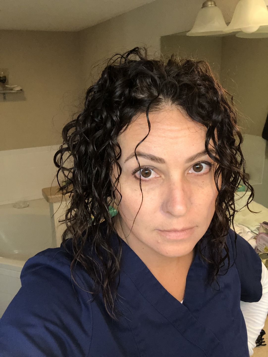 Customer photo review of Curly Hair Moisturizer for Strengthening Hair with Organic Avocado Oil and Organic Castor Oil with Vanilla Berry Fragrance