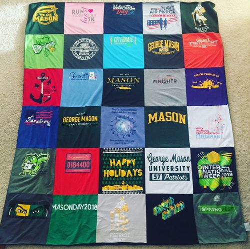 T-shirt quilt featuring patriots by Laura from VA