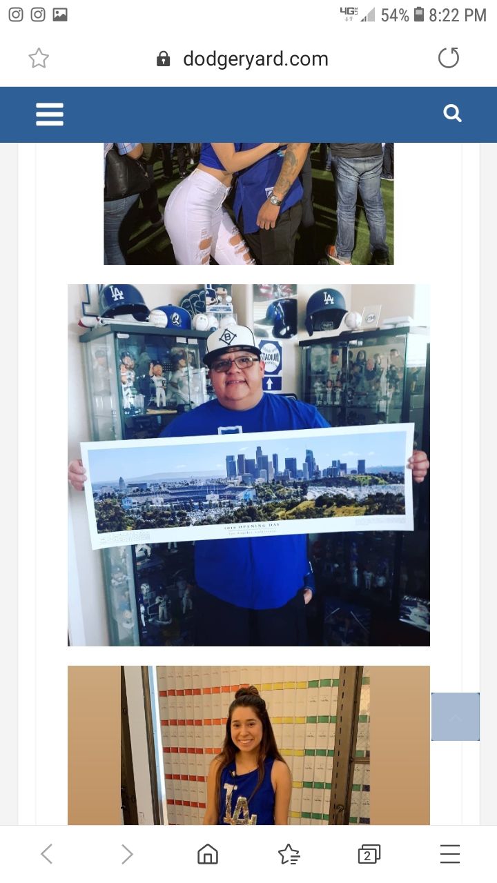 Customer photo review of Dodger Stadium 2019 Opening Day Poster With Boxscore