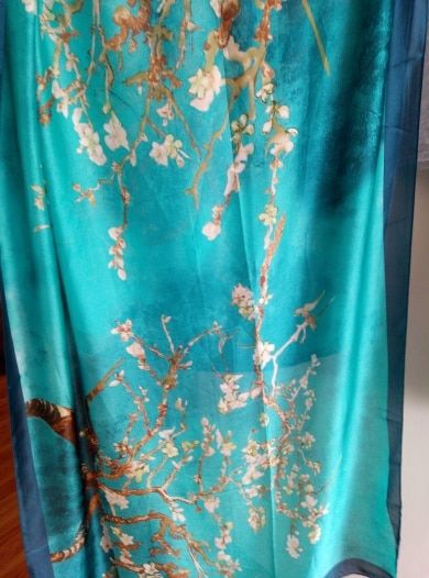 Customer photo review of Almond blossom silk Scarf