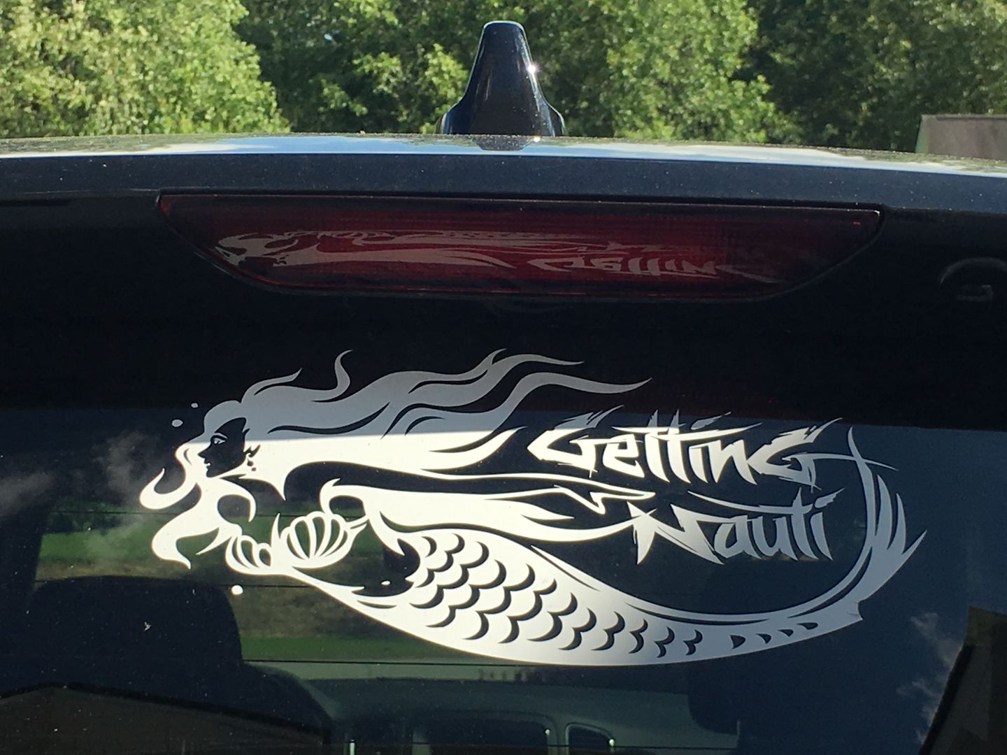 Customer photo review of Mermaid Vinyl Decal