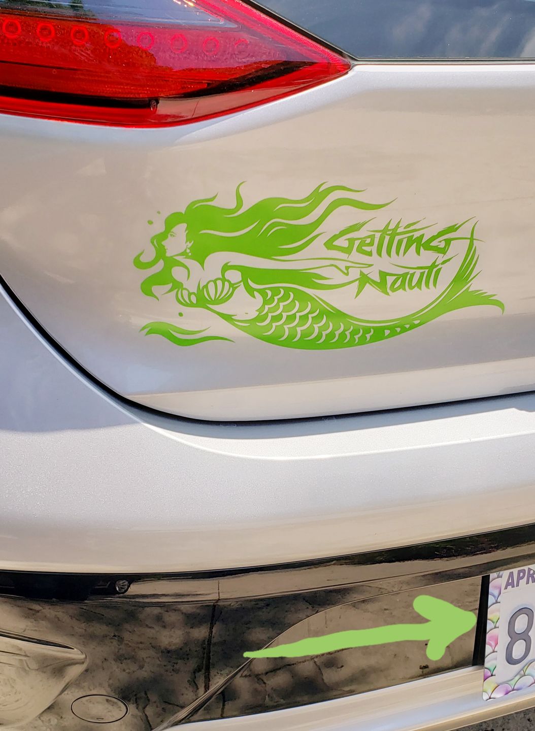 Customer photo review of Mermaid Vinyl Decal