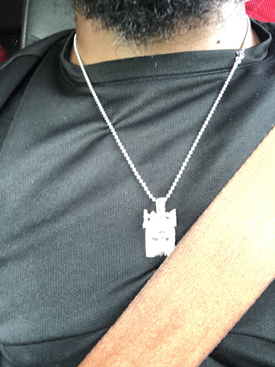 Customer photo review of 2mm Italian Sterling Silver Moon Cut Bead Chain
