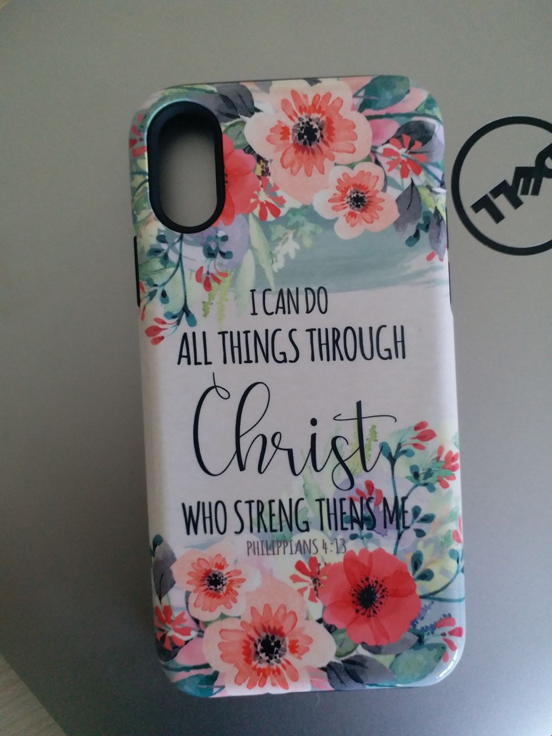Customer photo review of I can do all things through Christ Philippians 4:13 phone case