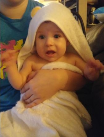 Customer photo review of Baby Hooded Towel