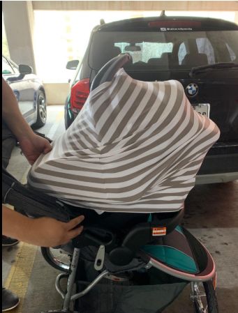 Customer photo review of Carseat Canopy - Nursing Cover