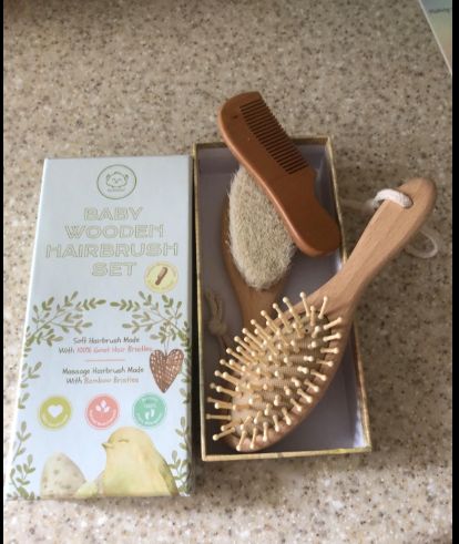 Customer photo review of Baby Hair Brush and Comb Set